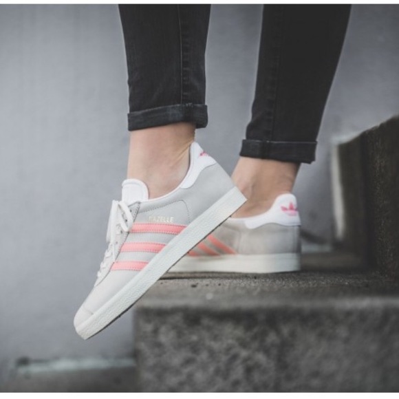 adidas Shoes - NEW • Adidas • Gazelle Gray Pink Sneakers 8.5
